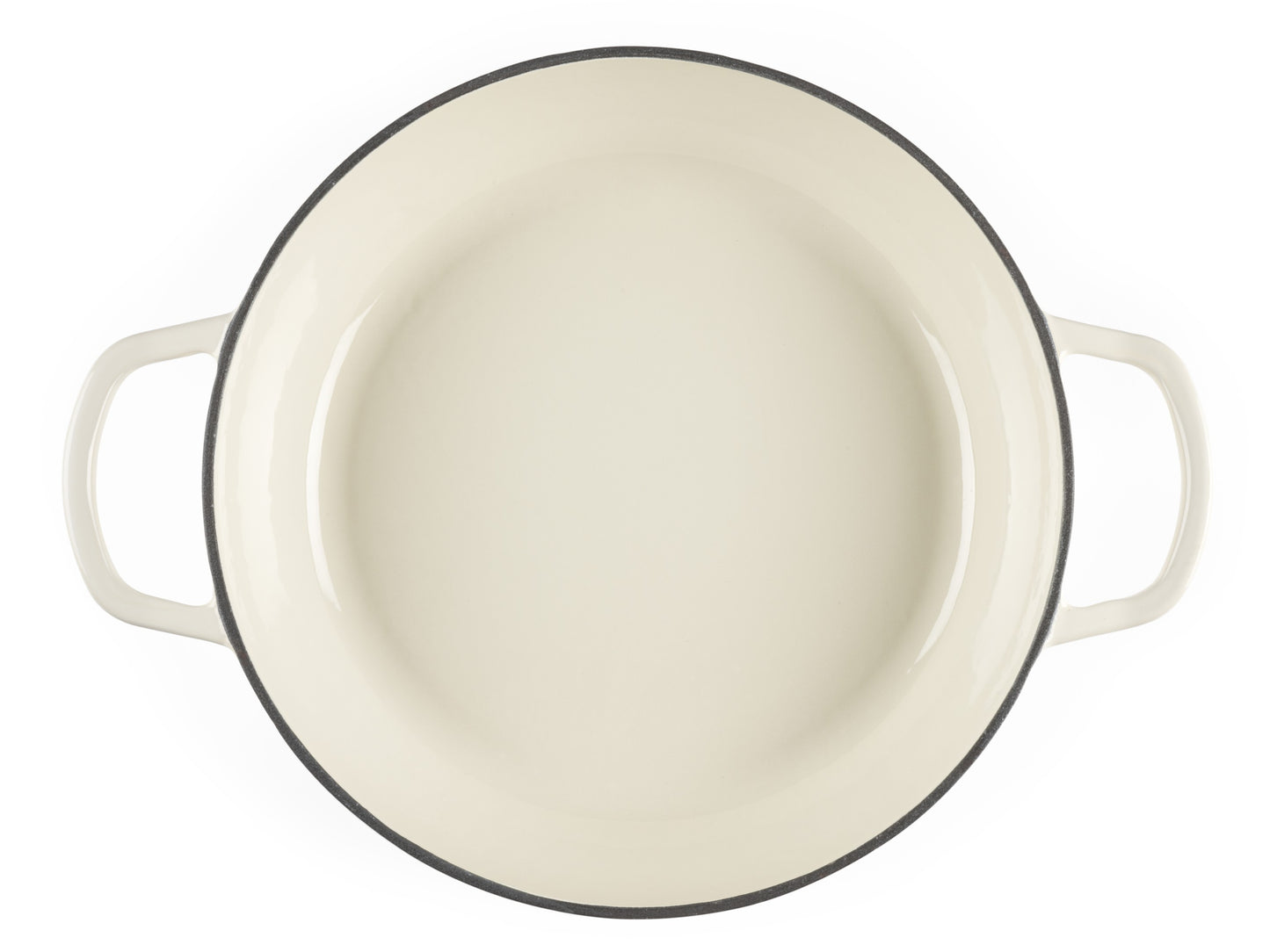 Salter Chester 30cm Shallow Cast Iron Casserole Pot – Cream