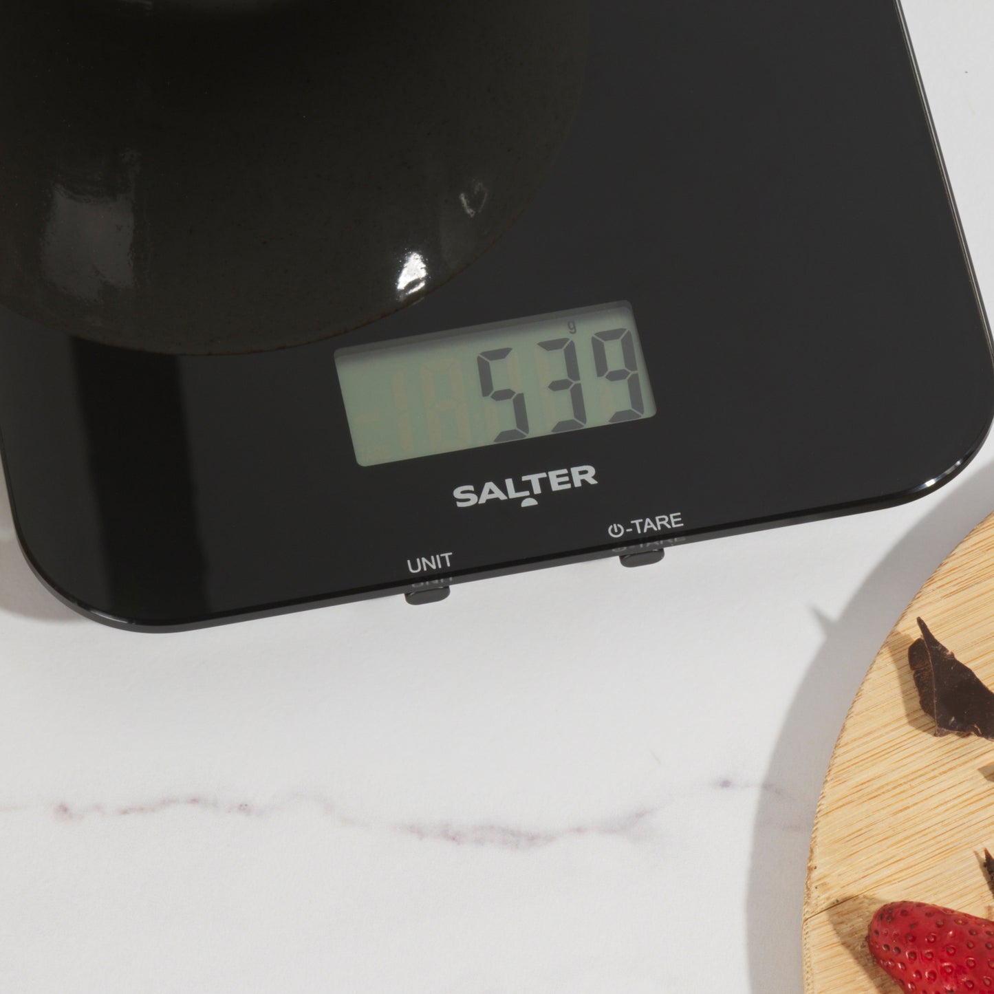 Salter Black Rechargeable Electronic Kitchen Scale