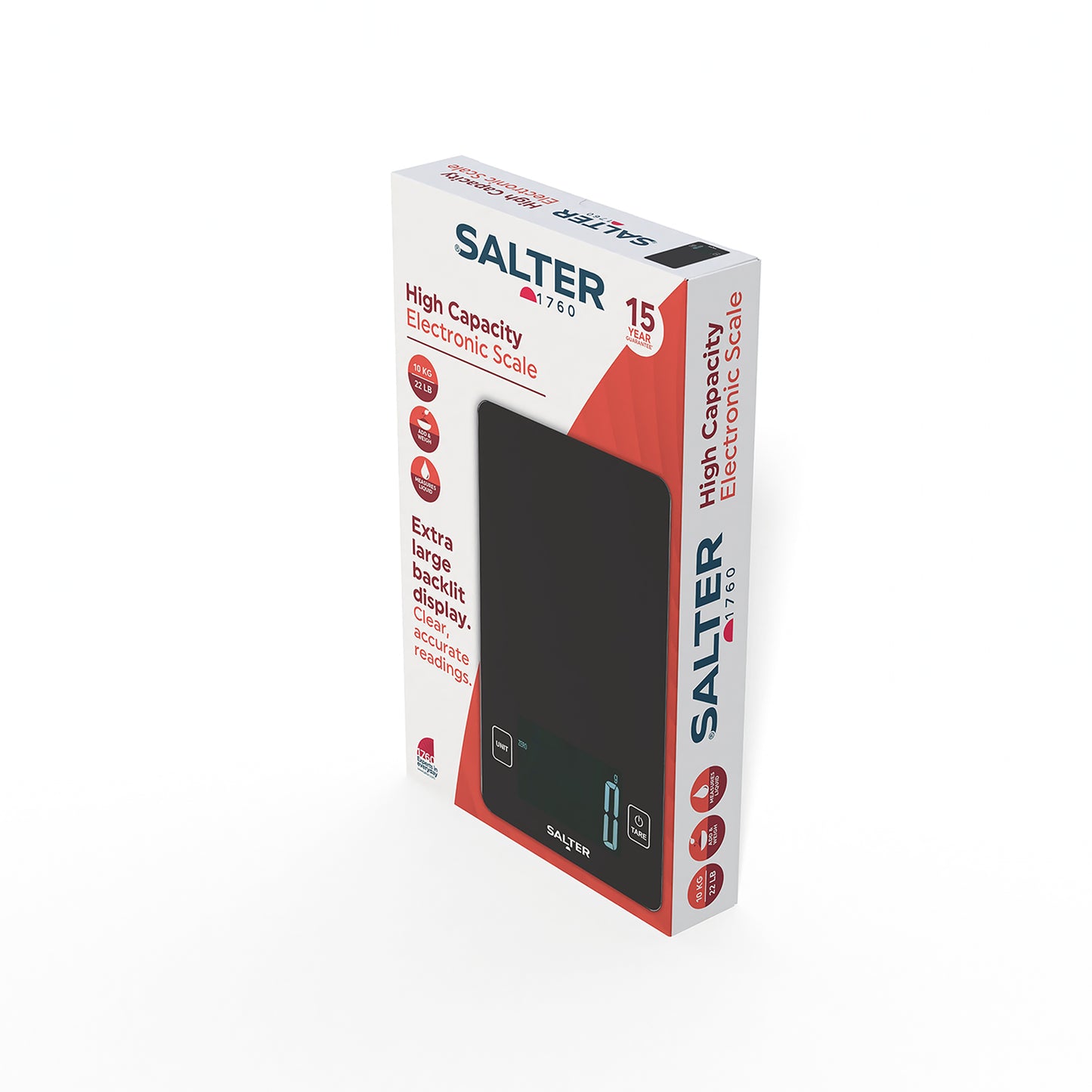 Salter Black High Capacity Electronic Kitchen Scale SA00644