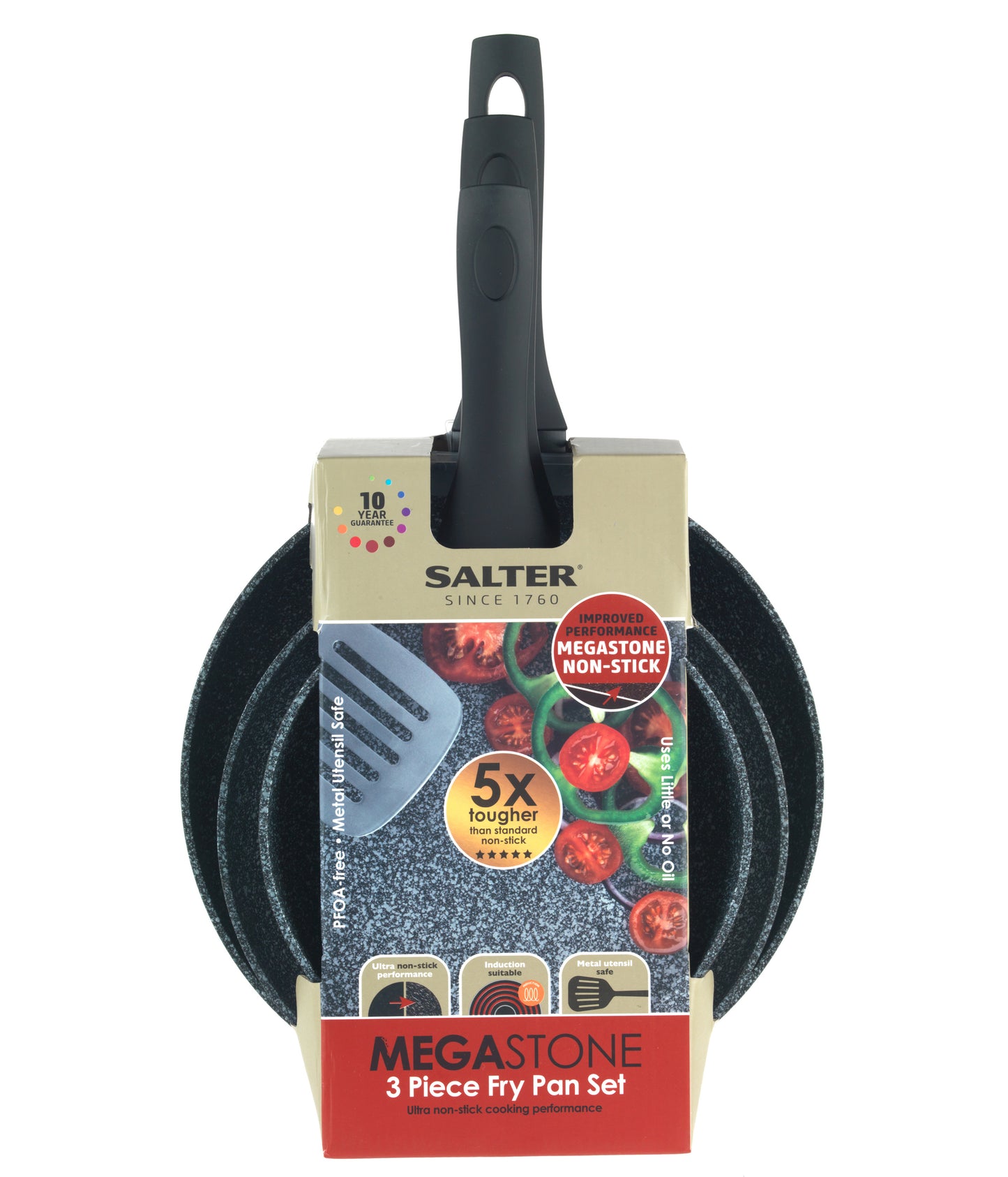 Salter Megastone 3 Piece Fry Pan Set BW06235S2